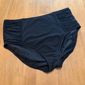 LL Bean 18W Black Shaping Swimwear High Waist Brief Bikini Bottoms Item 501694